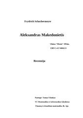 F. Schachermeyer "Aleksandras Makedonietis"