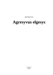 Agresyvus elgesys 1 puslapis