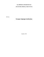 Europos Sąjungos institucijos ir jų funkcijos