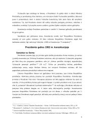 Respublikos Prezidento galios Konstitucijoje 9 puslapis