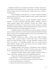 Respublikos prezidento paskirtis ir pagrindinės veiklos funkcijos 14 puslapis
