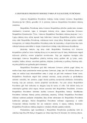 Respublikos prezidento paskirtis ir pagrindinės veiklos funkcijos 7 puslapis