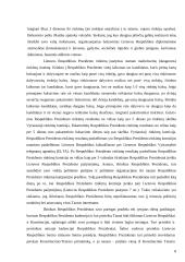 Respublikos prezidento paskirtis ir pagrindinės veiklos funkcijos 9 puslapis