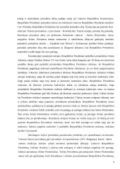 Respublikos prezidento paskirtis ir pagrindinės veiklos funkcijos 10 puslapis