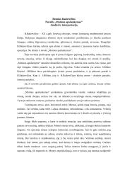 Broniaus Radzevičiaus novelės „Motinos apsilankymas“ analizė ir interpretacija