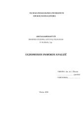 Ugdomosios pamokos analizė