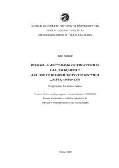 Personalo motyvavimo sistemos tyrimas: viešojo maitinimo įstaiga UAB "Dzūkų ainiai"