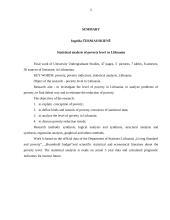 Skurdo lygio Lietuvoje statistinė analizė 4 puslapis