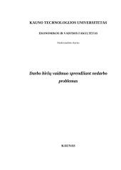 Darbo biržų vaidmuo sprendžiant nedarbo problemas 1 puslapis