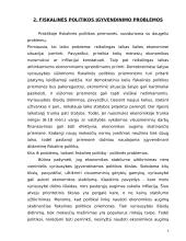 Fiskalinės politikos priemonės stabilizuojant ekonomiką ir skatinant jos plėtrą 9 puslapis