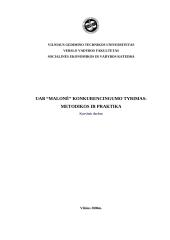 Įmonės konkurencingumo tyrimas: statybos prekės UAB "Malonė"