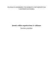 Įmonės veiklos organizavimas ir valdymas: UAB "Kolida"