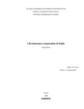 Indijos gyvybės draudimo korporacijos analizė: "LIC of India"