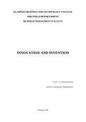 Innovation and invention 1 puslapis