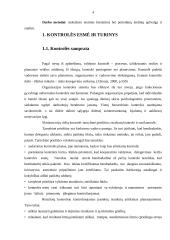 Kontrolės proceso svarba įmonės veikloje 3 puslapis