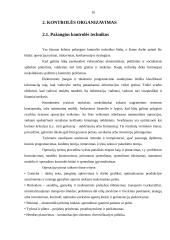 Kontrolės proceso svarba įmonės veikloje 9 puslapis