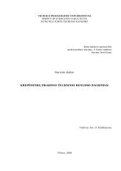Krepšininkų pradinio techninio rengimo pagrindai