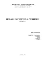 Lietuvos eksportas ir jo problemos