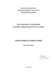 Lietuvos eksporto ir importo analizė