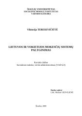 Lietuvos ir Vokietijos mokesčių sistemų palyginimas 1 puslapis