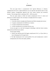 Nedarbo lygio regioniniai skirtumai Lietuvoje 3 puslapis