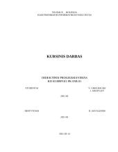 Objektinis programavimas: elektroninis dienynas 1 puslapis
