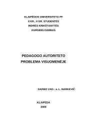 Pedagogo autoriteto problema visuomenėje 1 puslapis