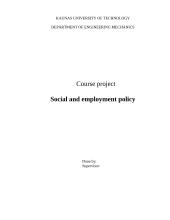 Social and employment policy 1 puslapis