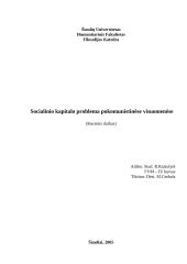Socialinio kapitalo trūkumas pokomunistinėse valstybėse
