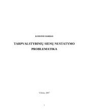 Tarpvalstybinių sienų nustatymo problematika