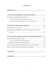 The financial property management in Lithuanian Republic 2 puslapis