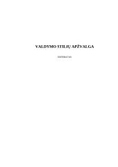 Valdymo stilių apžvalga 1 puslapis