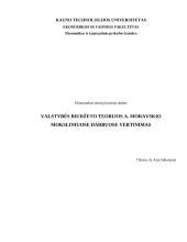 Valstybės biudžeto teorijos vertinimas: A. Moravskis