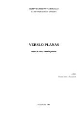 Verslo planas: krovinių krovimas UAB "Krova" 1 puslapis