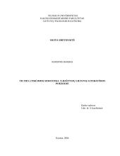 Vilties (tikėjimo) semantika rašytojų lietuvių literatūros poezijoje