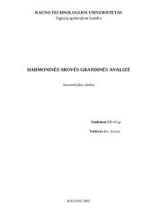 Harmoninės srovės grandinės analizė 1 puslapis