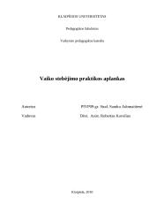 Vaiko stebėjimo praktikos aplankas 1 puslapis