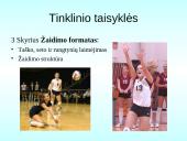 Tinklinio aikštė ir įrenginiai. Žaidimo taisyklės 13 puslapis