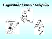 Tinklinio aikštė ir įrenginiai. Žaidimo taisyklės 19 puslapis