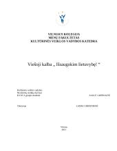 Išsaugokime lietuvybę