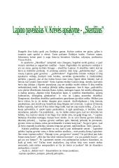 Senojo Lapino paveikslas V. Krėvės-Mickevičiaus apsakyme "Skerdžius" 