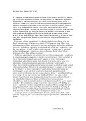 My dreams about future