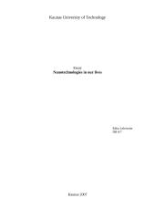 Nanotechnologies in our lives