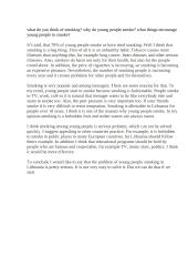 What do you think of smoking? 