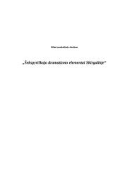 Šekspyriškojo dramatizmo elementai "Skirgailoje"