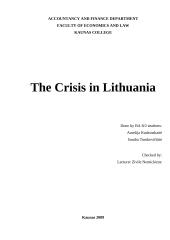 The crisis in Lithuania