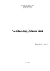 Asocialaus elgesio šalinimo būdai