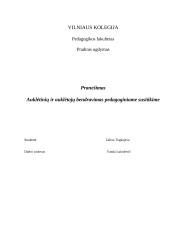 Auklėtinių ir auklėtojų bendravimas pedagoginiame susitikime