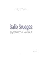 Balio Sruogos gyvenimo kelias