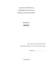 Durų asortimentas rinkoje